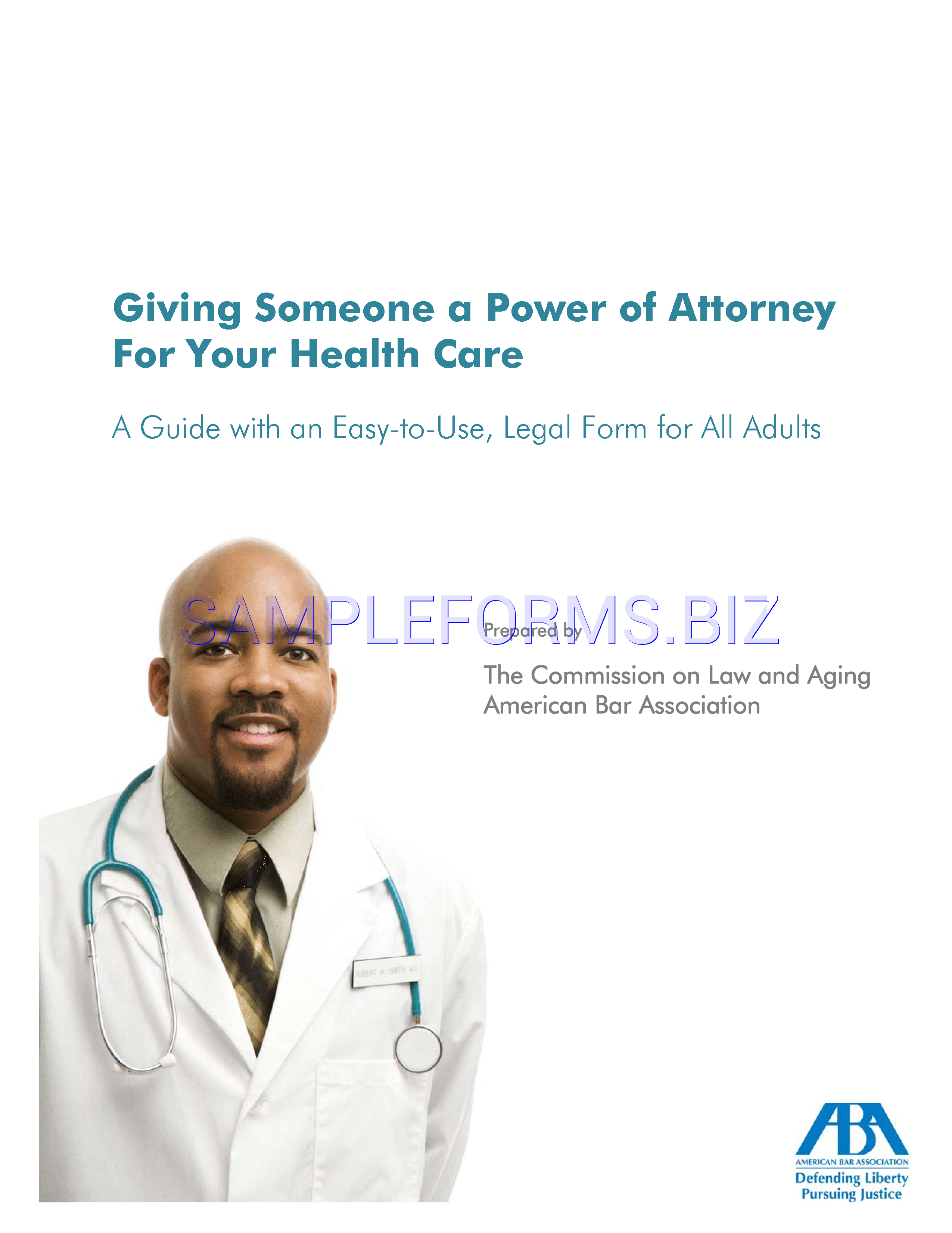 Preview free downloadable Health Care Power of Attorney Form in PDF (page 1)
